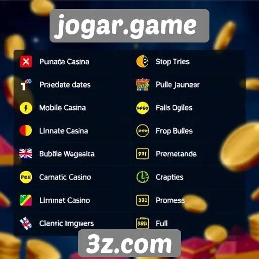 Exploração das opções de pagamento em jogar.game